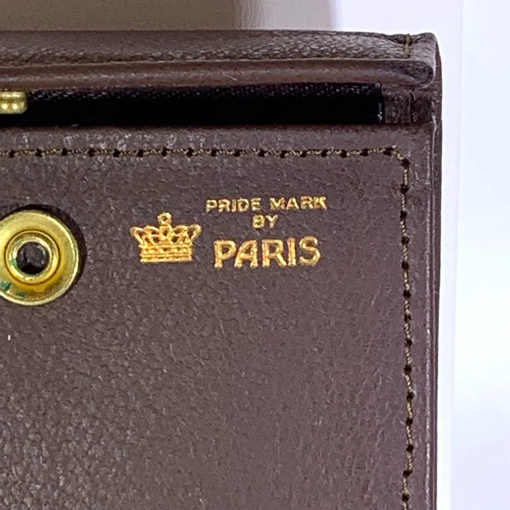 Pride Mark by Paris Leather Wallet Bill Fold Burma Calf Men's Vintage